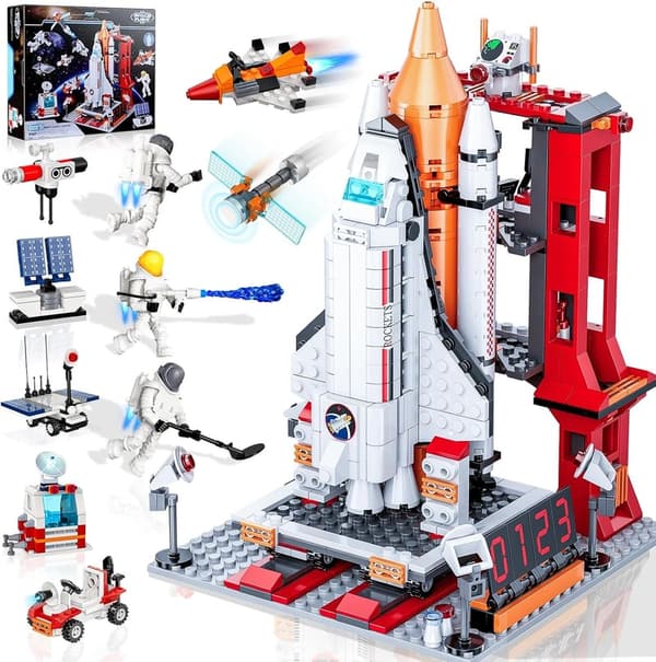 12-in-1 Rocket Building Toy Kit for Kids Ages 6+