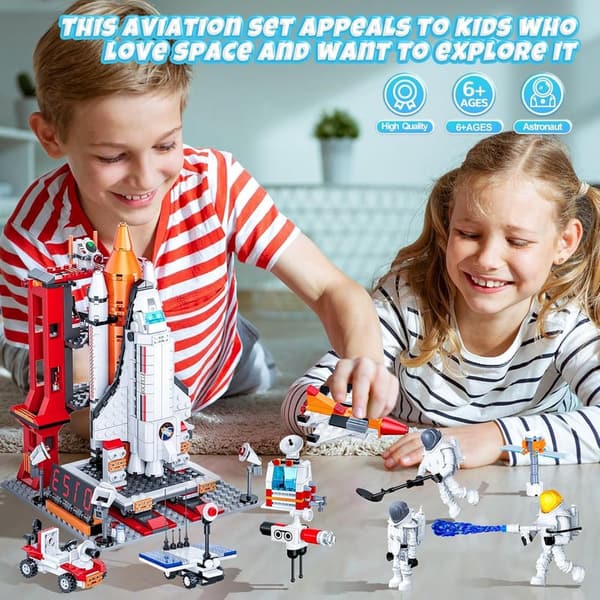12-in-1 Rocket Building Toy Kit for Kids Ages 6+