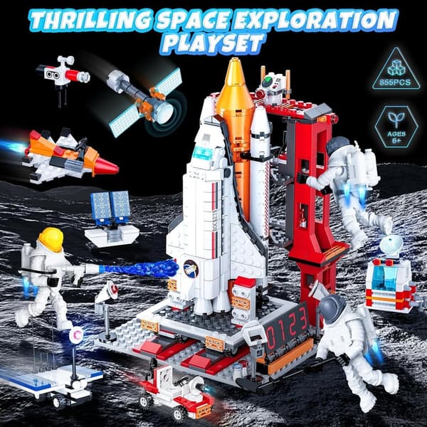 12-in-1 Rocket Building Toy Kit for Kids Ages 6+