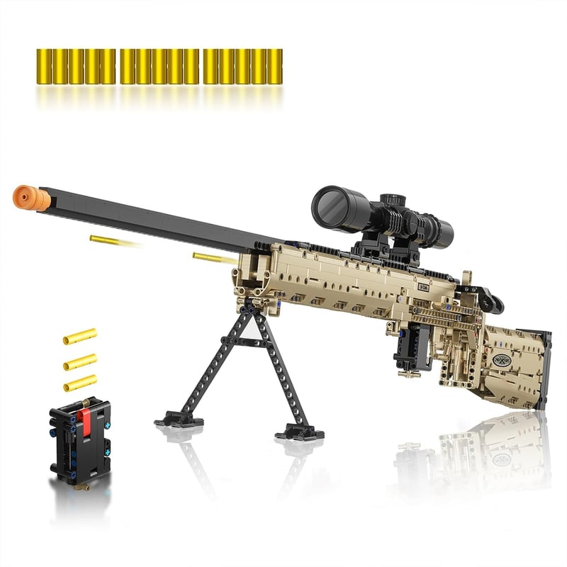 Large Sniper Gun Building Blocks Set - 1380 PCS for Military Fans