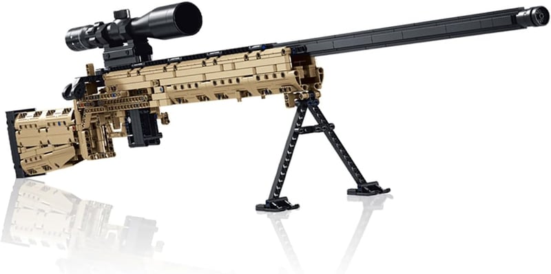 Large Sniper Gun Building Blocks Set - 1380 PCS for Military Fans
