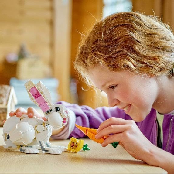 LEGO Creator 3-in-1 White Rabbit Building Set for Kids 8+