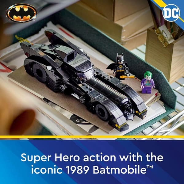 DC Batmobile Building Toy Set with Batman Minifigure for Kids