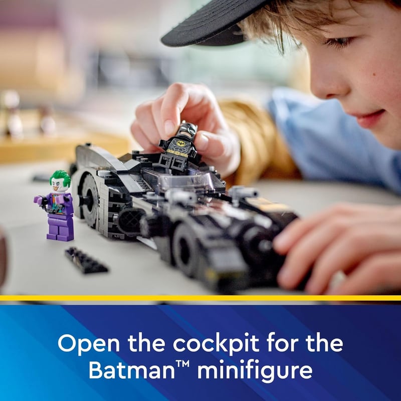 DC Batmobile Building Toy Set with Batman Minifigure for Kids