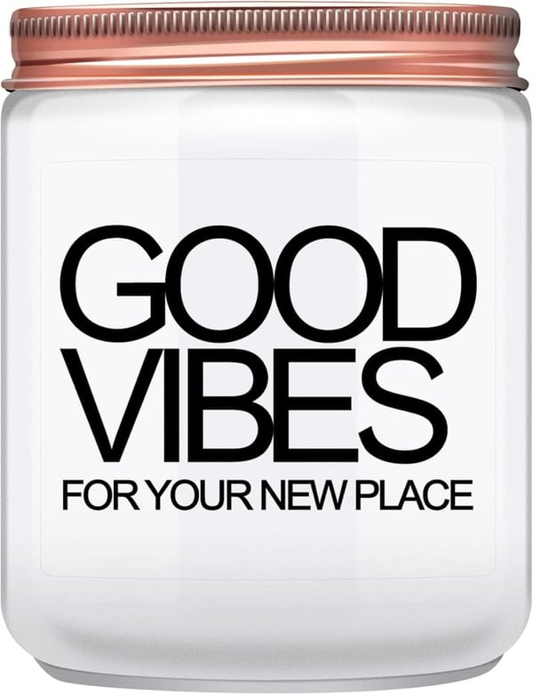 New Home Gifts: Lavender Good Vibes Candle for Women & Couples