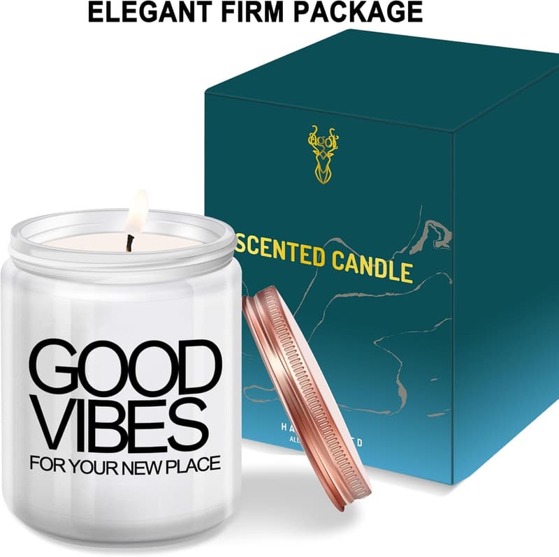 New Home Gifts: Lavender Good Vibes Candle for Women & Couples