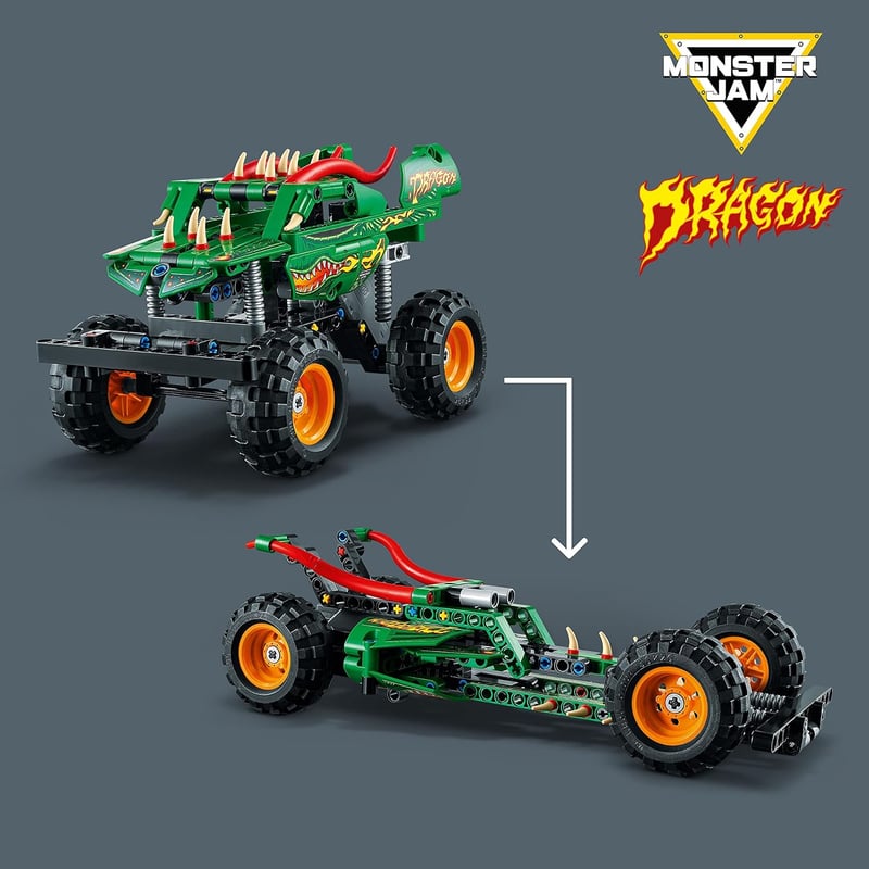 LEGO Technic 2-in-1 Monster Jam Dragon Truck for Kids