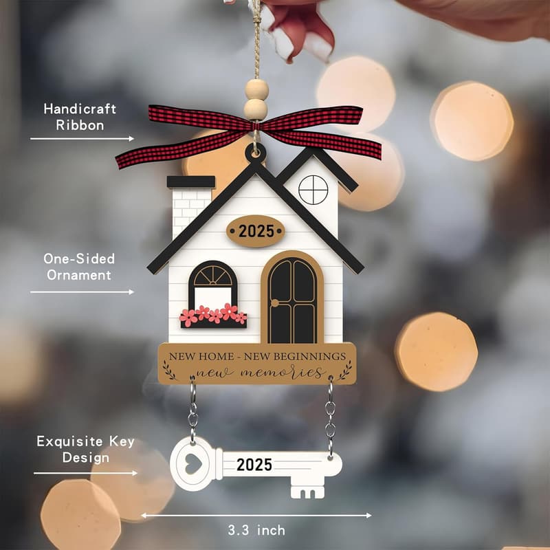 New Home Housewarming Gift - Wooden Home Ornament 2025