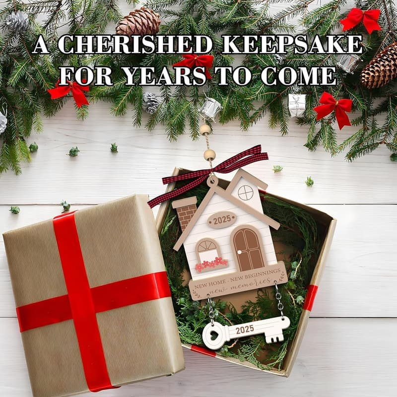 New Home Housewarming Gift - Wooden Home Ornament 2025