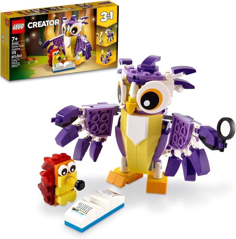 LEGO Creator 3-in-1 Fantasy Forest Animals Set for Kids 7+
