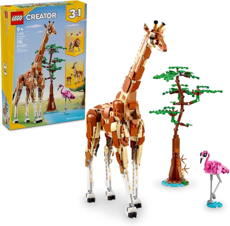 LEGO Creator 3-in-1 Safari Animal Building Set for Kids 9+