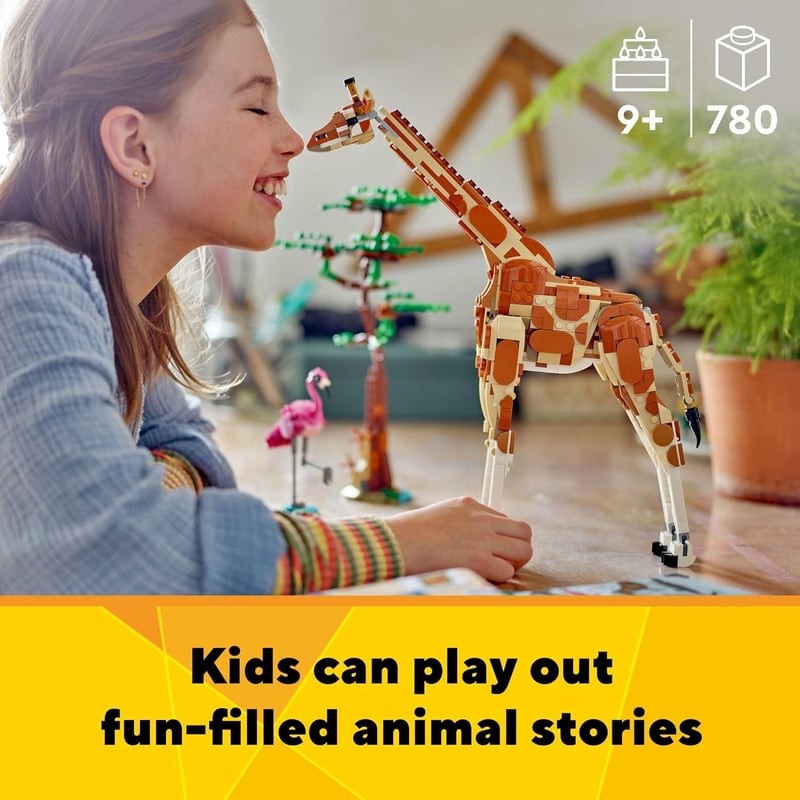 LEGO Creator 3-in-1 Safari Animal Building Set for Kids 9+