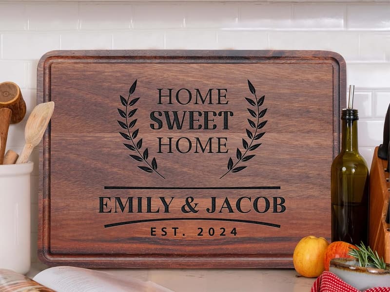 Personalized Bamboo Cutting Board for New Homeowners