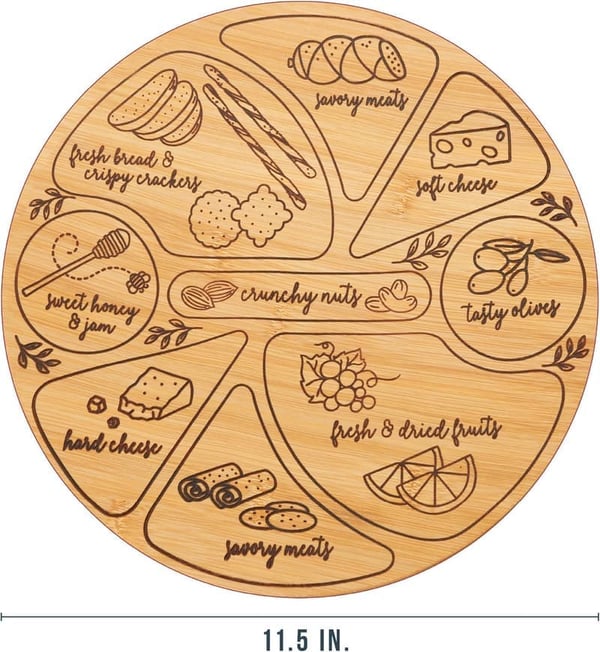 Bamboo Charcuterie Board Set with Utensils & Labels