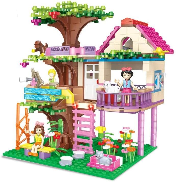STEM Treehouse Building Toy Set with LED Light - 613 PCS