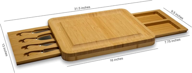 Bamboo Charcuterie Board Set - Perfect for Weddings or Housewarming