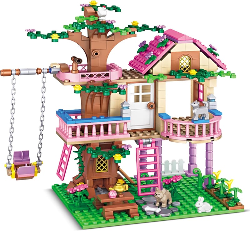 Tree House Building Set for Kids, 504 PCS Birthday Gift
