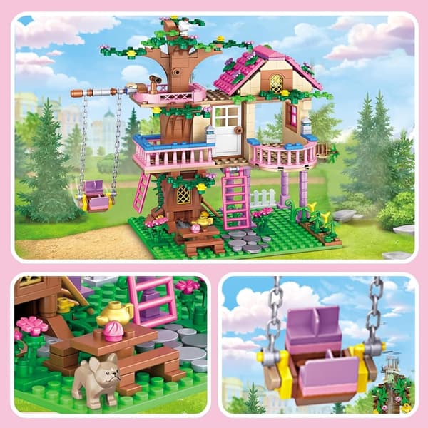 Tree House Building Set for Kids, 504 PCS Birthday Gift