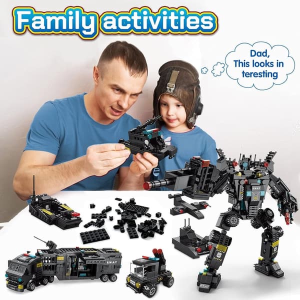 STEM Building Kit for Kids Ages 6-12 - 51-in-1 Robot Erector Set