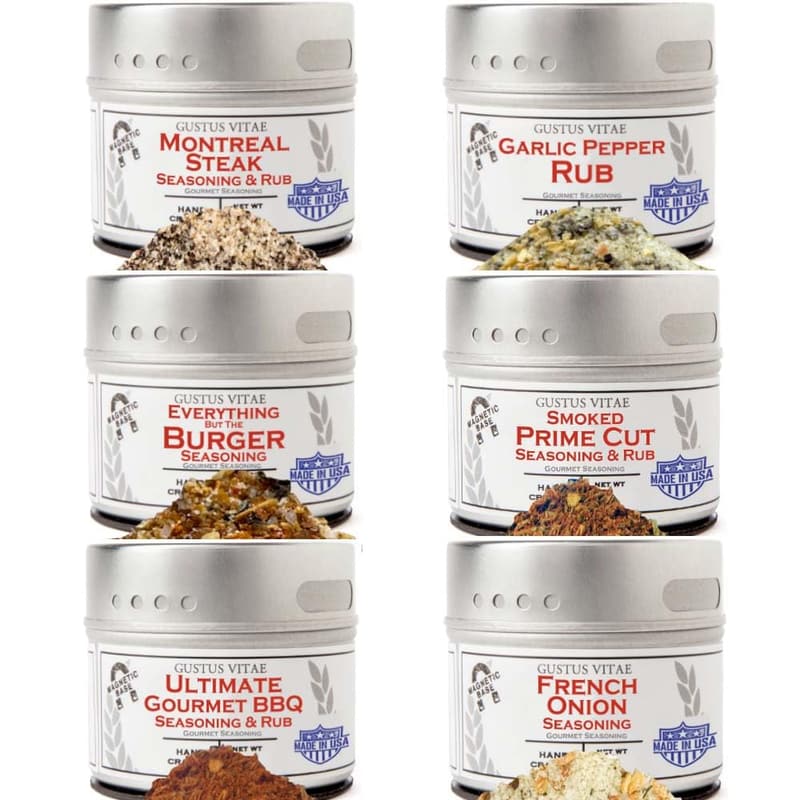 BBQ Gourmet Steak Seasoning Gift Set - 6 All-Natural Blends