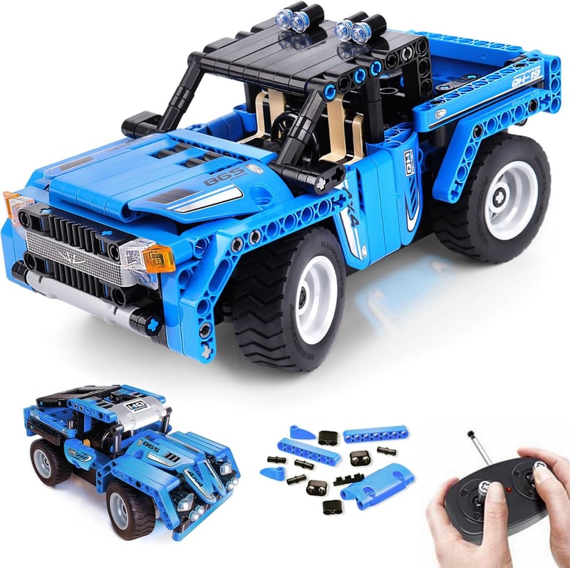 STEM Building Kit for Kids 6-12: Remote Control Truck and Car