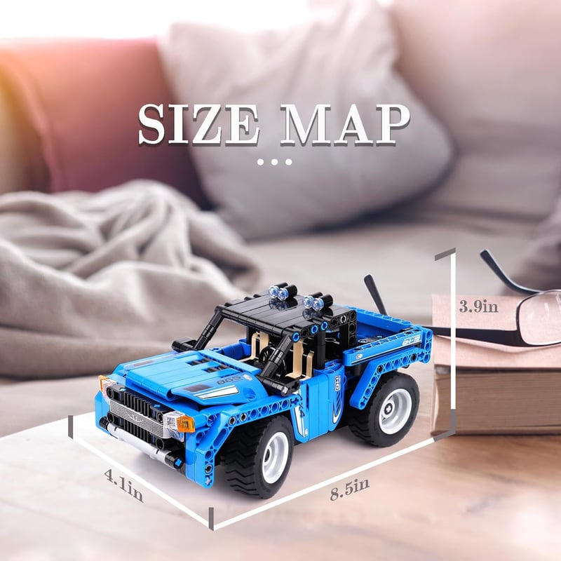 STEM Building Kit for Kids 6-12: Remote Control Truck and Car