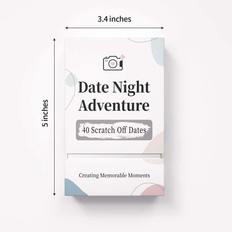 Date Night Ideas Scratch-Off Cards for Couples' Anniversaries