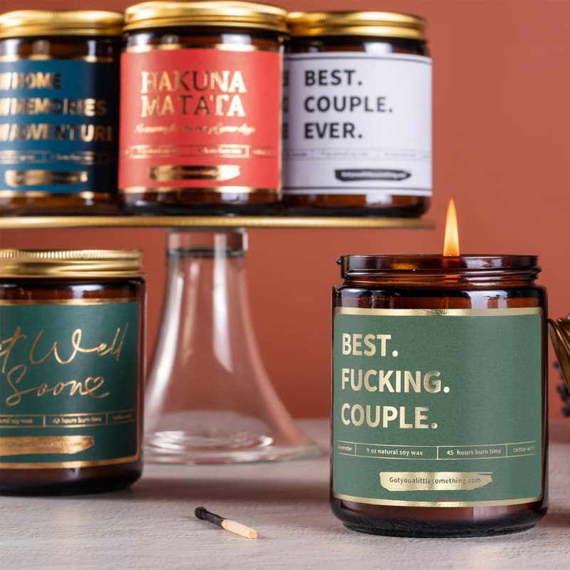 Couples' Funny Anniversary Candle - Perfect Gift for Engagement