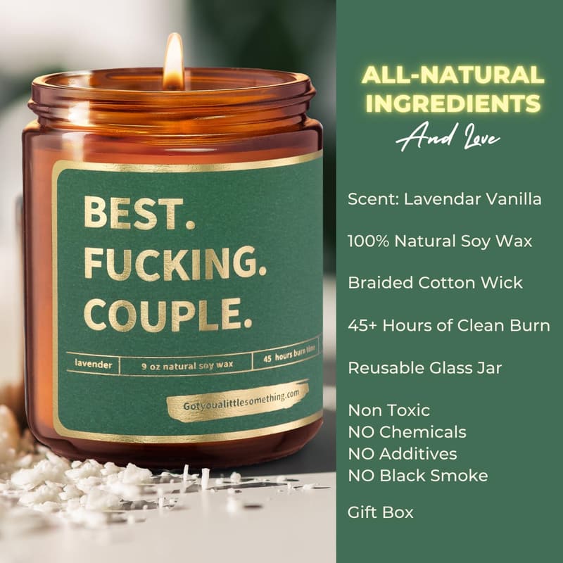 Couples' Funny Anniversary Candle - Perfect Gift for Engagement