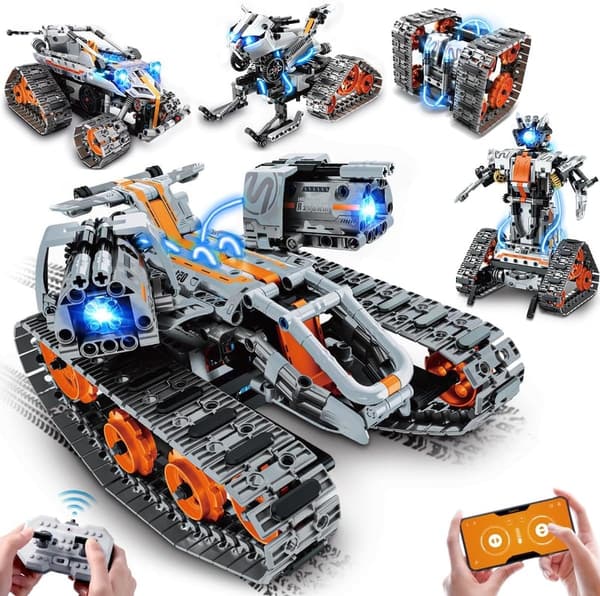 Kids' 5-in-1 Building Block Set with LED Light & Remote Control