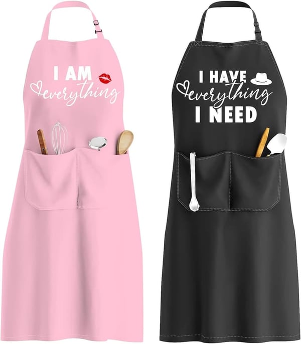 Funny Couple Aprons for Wedding Engagement Gifts
