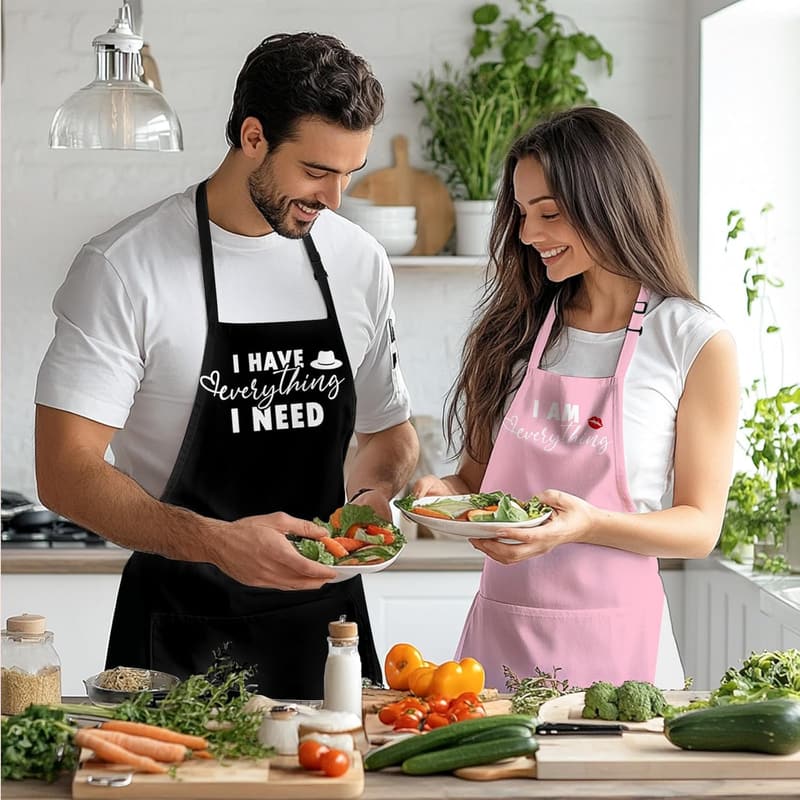 Funny Couple Aprons for Wedding Engagement Gifts