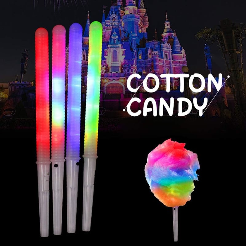LED Cone Light Sticks for Cotton Candy Machine - 7 Colors