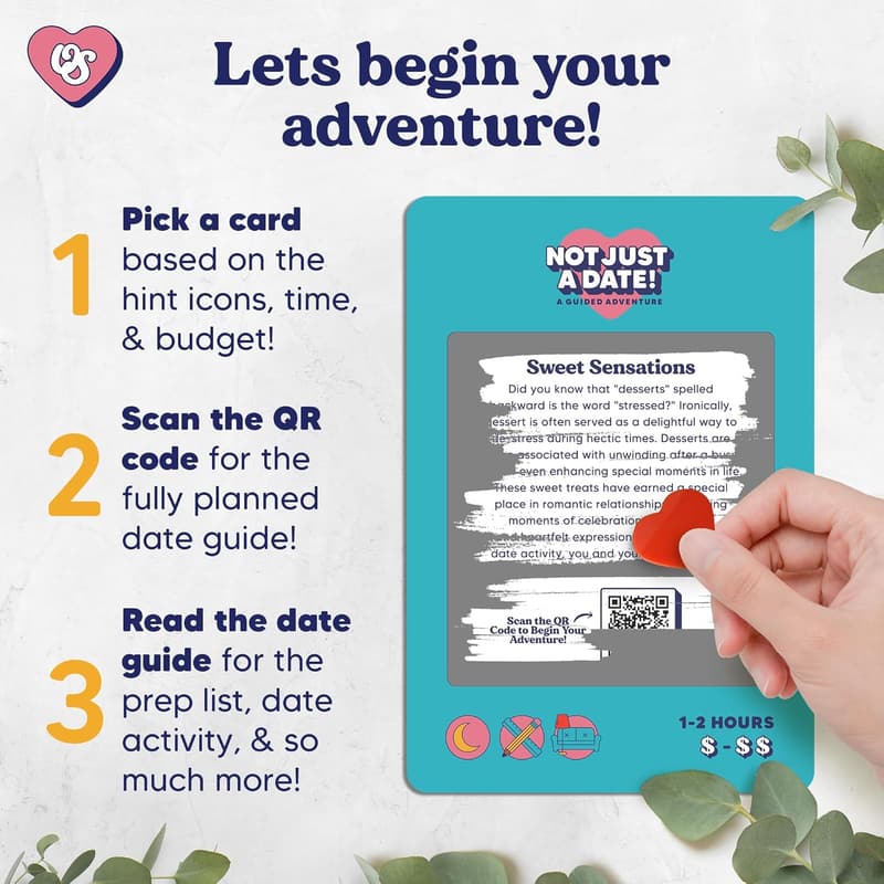Anniversary Couples Card Game - 36 Fun Scratch-Off Date Ideas