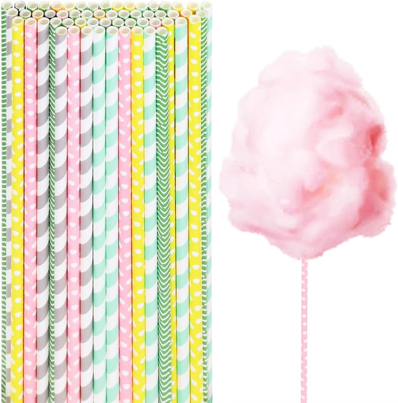 Cotton Candy Cones for Birthdays and Weddings - 50 Pack