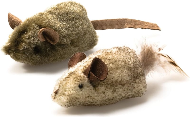 Interactive Catnip Toy Set - Play-N-Squeak Mice for Cats