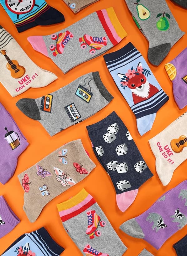 Fun Food & Drink Crew Socks for Women - Novelty Gift Pair