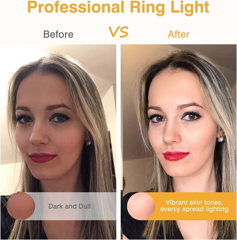 Rechargeable 60 LED Clip-On Ring Light for Phones & Laptops