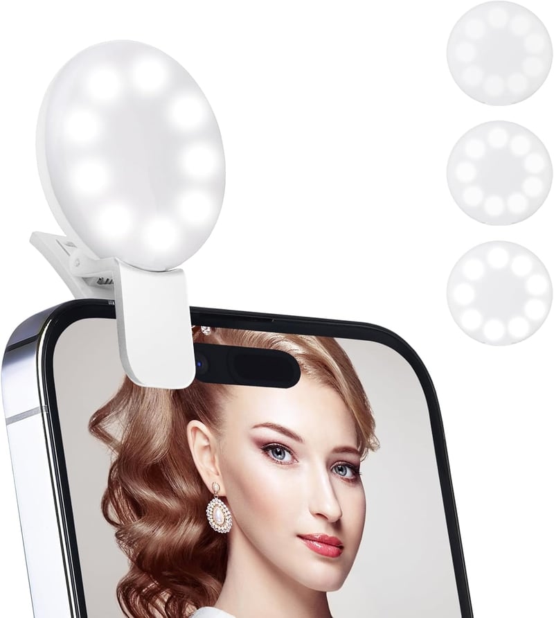 Portable Rechargeable Ring Light for Phones & Laptops