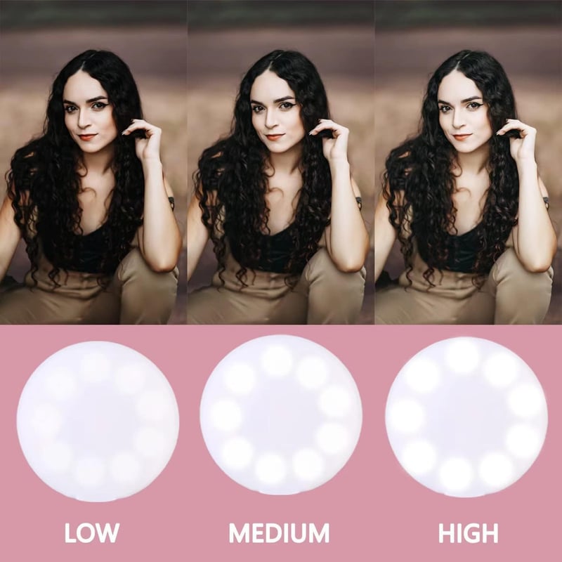 Portable Rechargeable Ring Light for Phones & Laptops