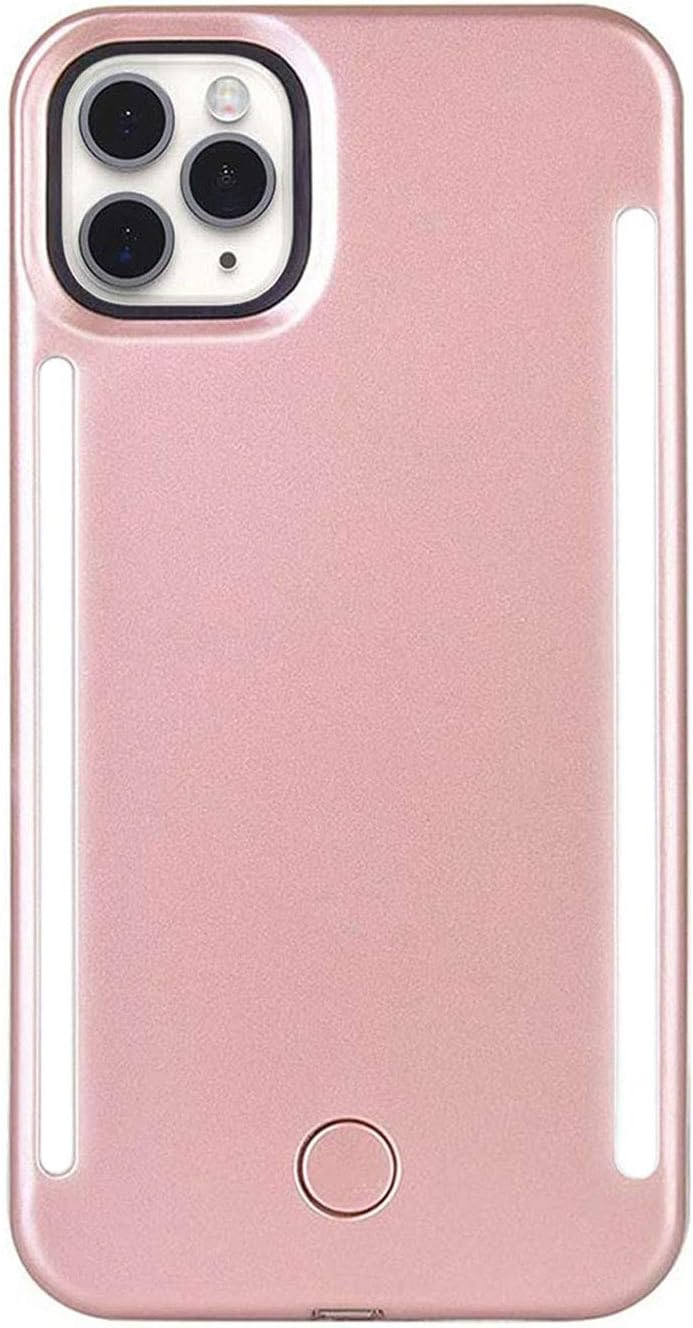 LED Selfie Light Case for iPhone 12/12 Pro - Rose Gold