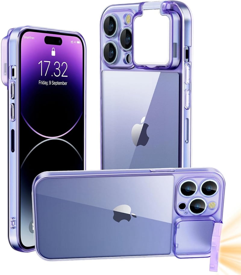 LED Selfie Light Case for iPhone 13 Pro Max - Purple