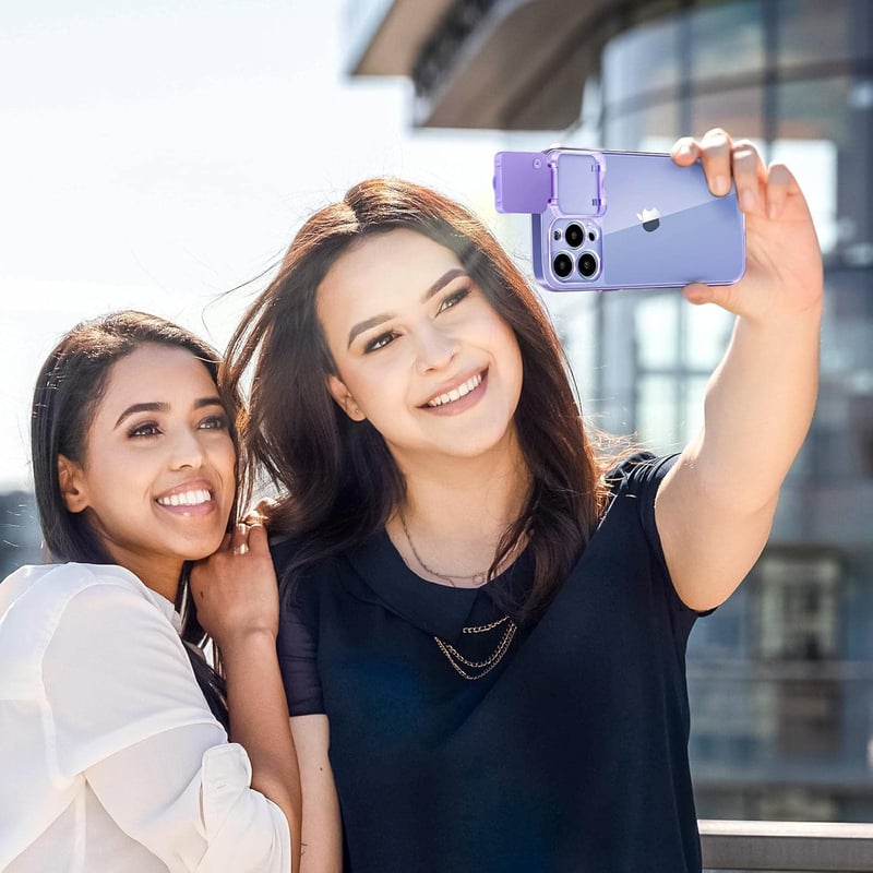 LED Selfie Light Case for iPhone 13 Pro Max - Purple