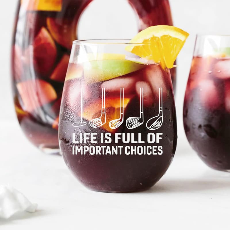 Funny Wine Glass Gift Box for Golf Lovers - Perfect for Christmas, Birthdays, Retirement