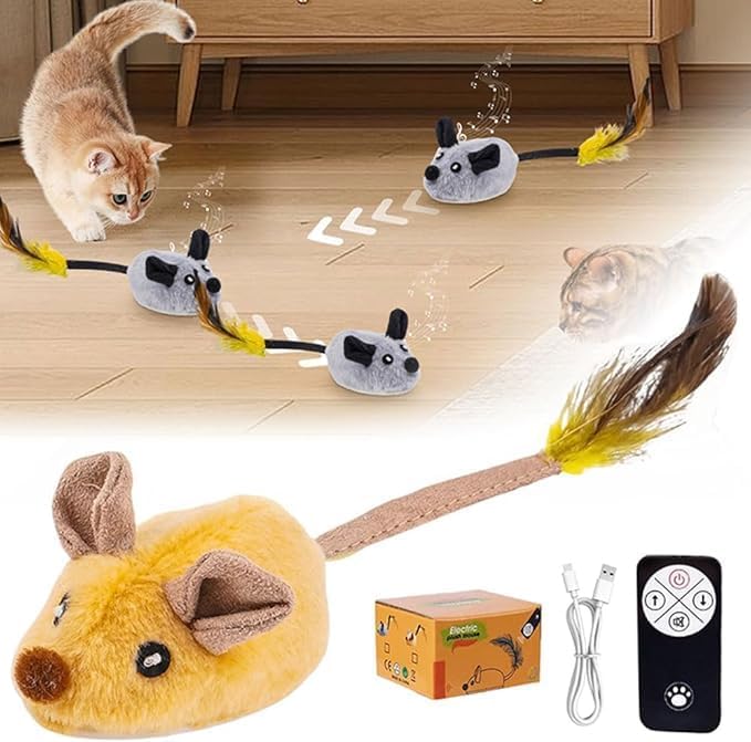 Interactive Remote Control Mouse Toy for Indoor Cats
