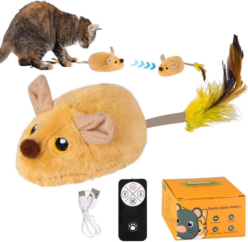 Interactive Remote Control Mouse Toy for Indoor Cats