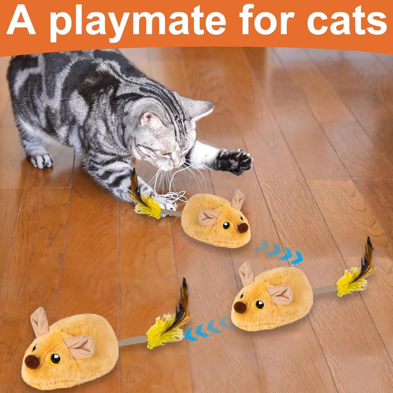 Interactive Remote Control Mouse Toy for Indoor Cats