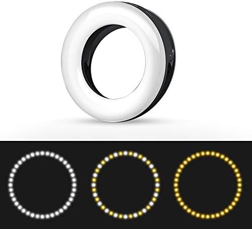 Rechargeable Clip-on Selfie Ring Light with 40 LEDs