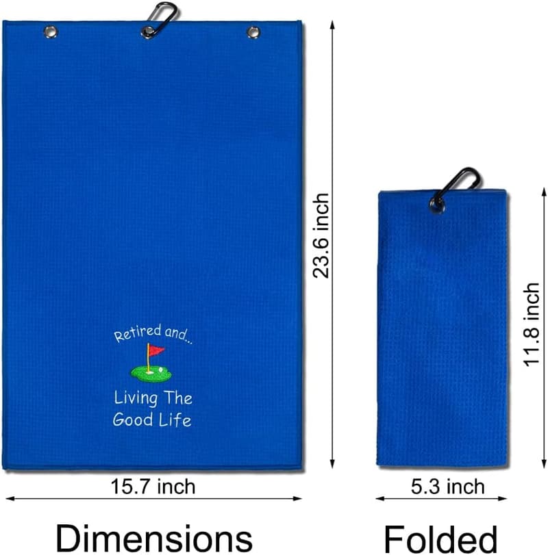 Funny Golf Towel for Dad - Embroidered Retirement Gift