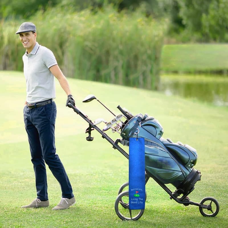 Funny Golf Towel for Dad - Embroidered Retirement Gift